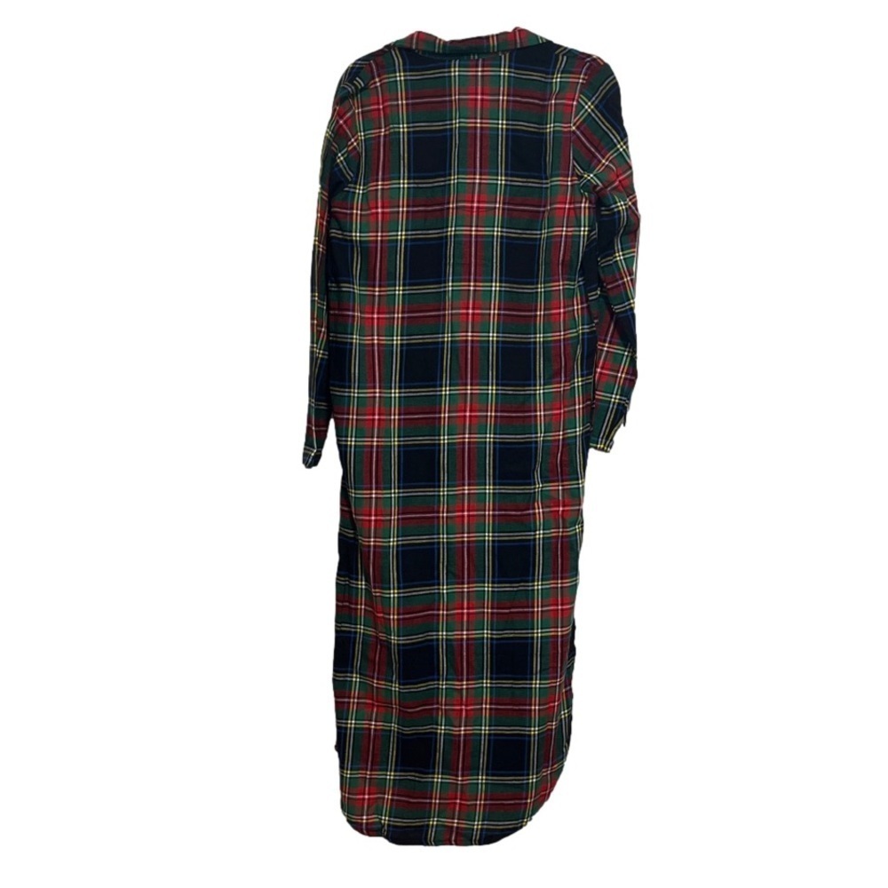 ⭐️ NWOT- Tahari Long Sleeve Collared Plaid Ballet Nightshirt - size Small - Picture 6 of 7